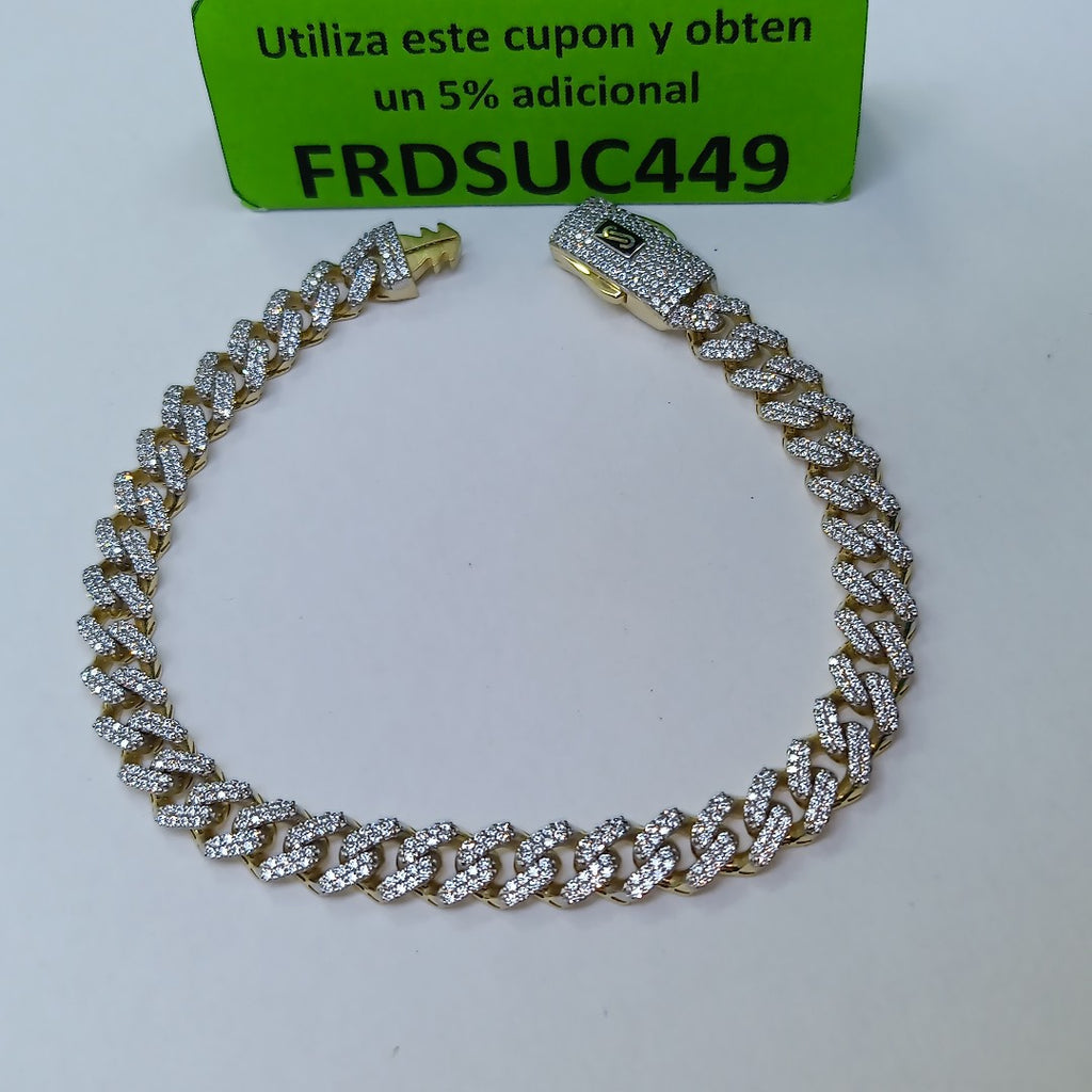 PULSERA MONACO ORO 10K 8 (NUEVO)