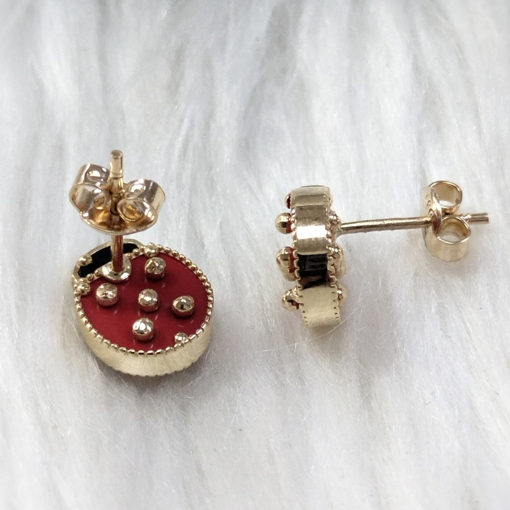 BROQUELES ORO 14K 2.6 (NUEVO)