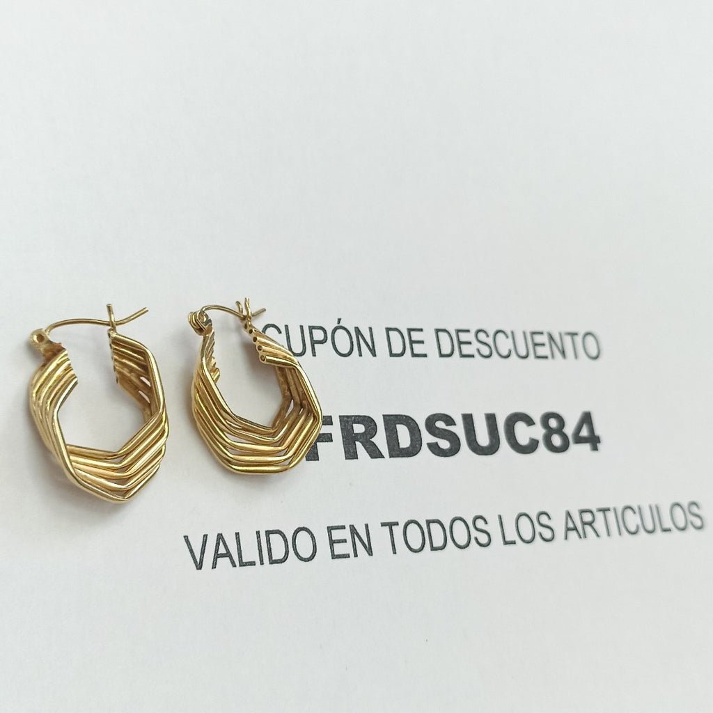 ARRACADAS PAR ORO 14 K 3.4 GRMS (SEMINUEVO)