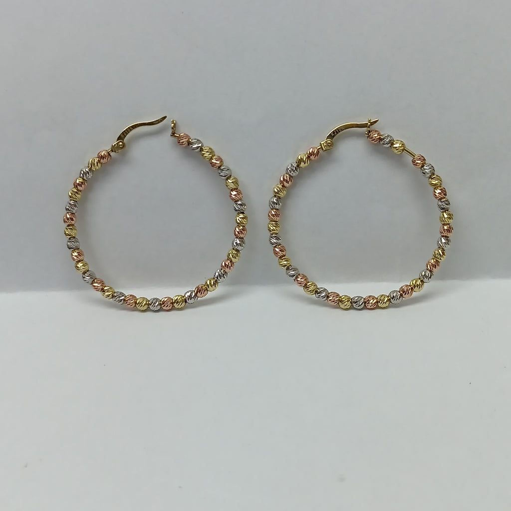 ARRACADAS PAR ORO, ORO COMBINADO 10 K 4.6 GRMS (SEMINUEVO)