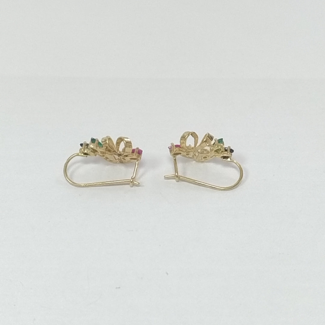 ARETES PAR ORO 14 K 2.2 GRMS (SEMINUEVO)