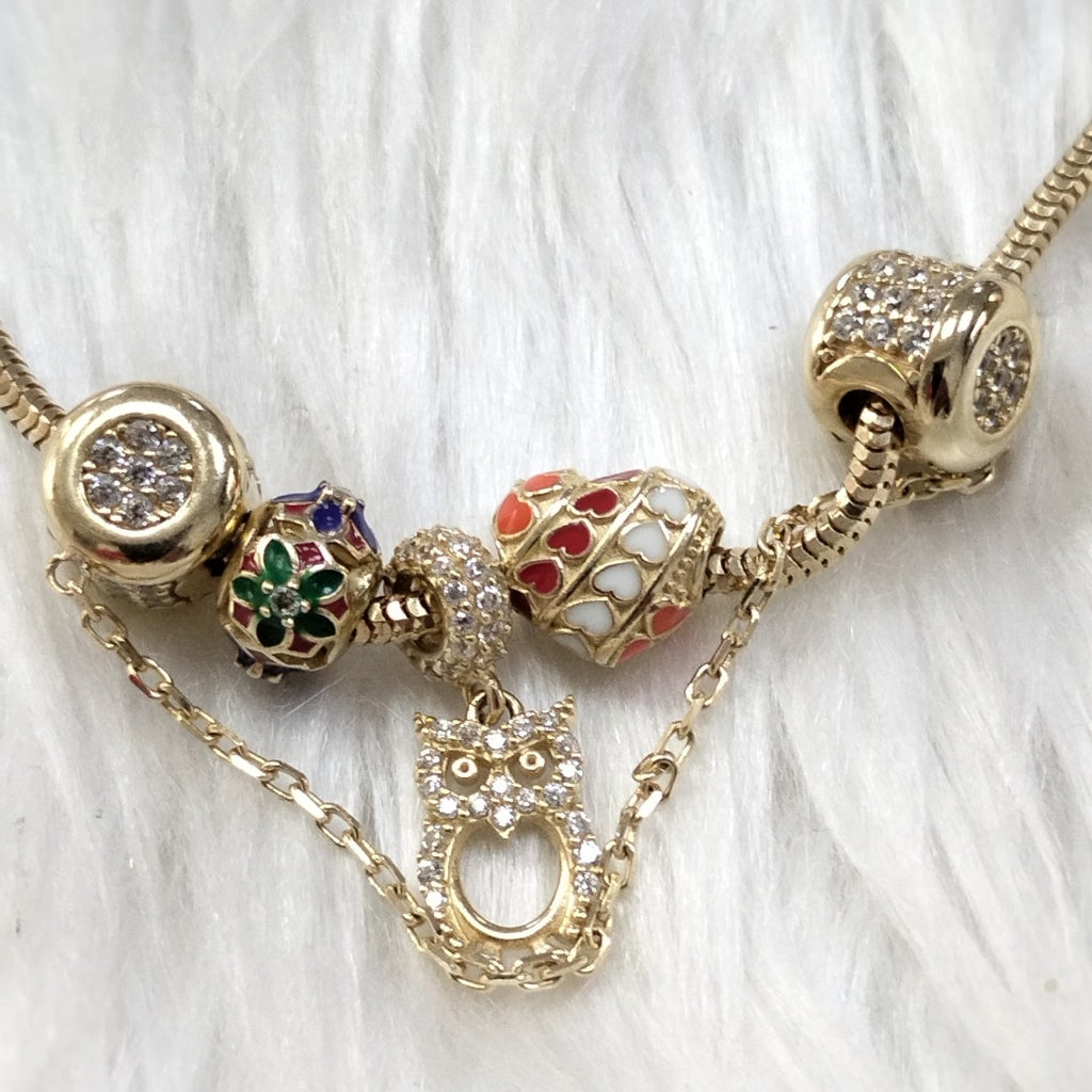 PULSERA CHARM ORO 14K 12 (NUEVO)