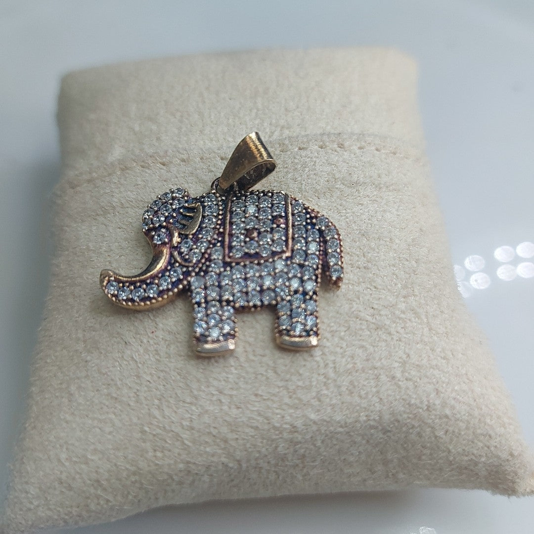 DIJE ELEFANTE C/CIRCONIAS PLATA .925 5.1 GR (NUEVO)