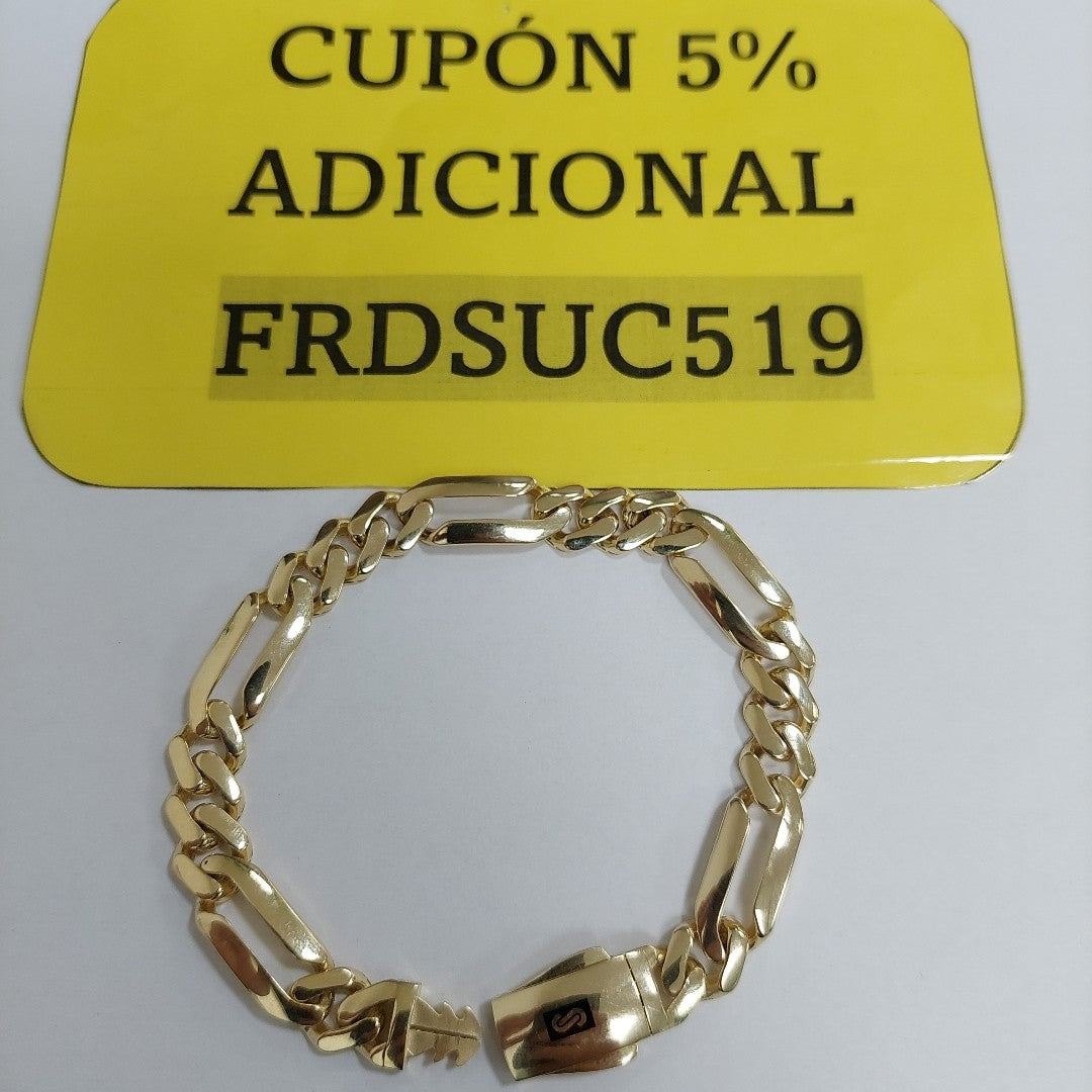 PULSERA CABALLERO MONACO ORO 14K 13.1 (NUEVO)