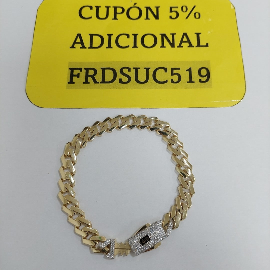 PULSERA CABALLERO MONACO ORO 14K 14.4 (NUEVO)