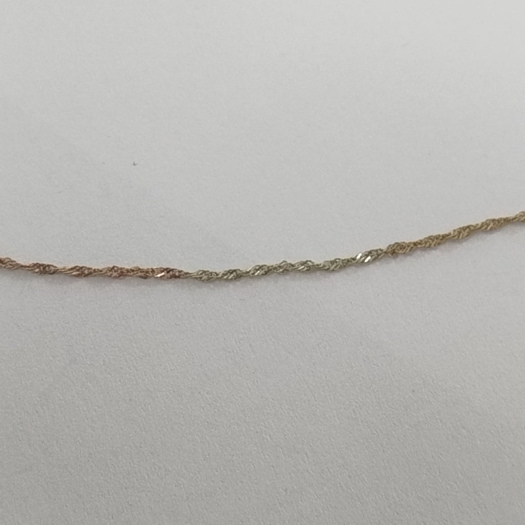 CADENA ORO COMBINADO 10 K 0.7 GRMS (SEMINUEVO)