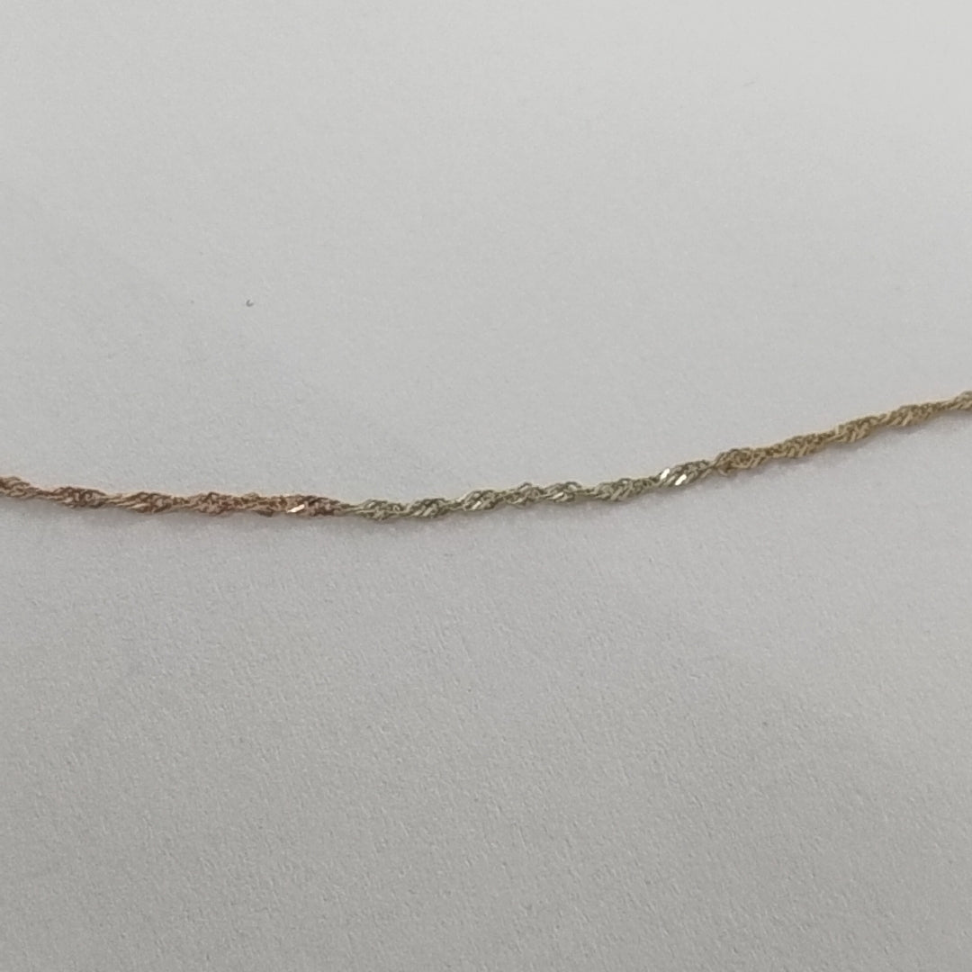 CADENA ORO COMBINADO 10 K 0.7 GRMS (SEMINUEVO)