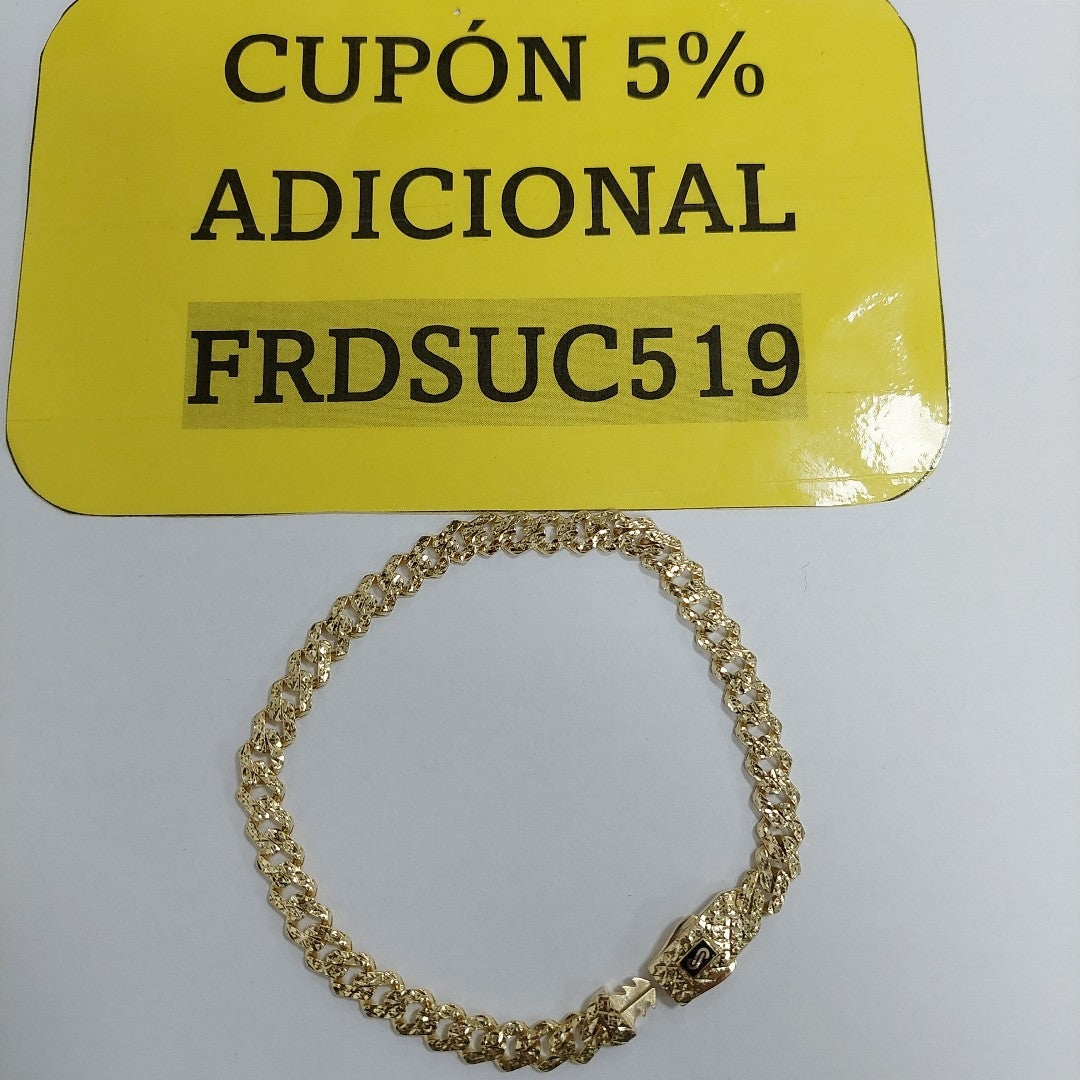 PULSERA CABALLERO MONACO ORO 14K 8.1 (NUEVO)