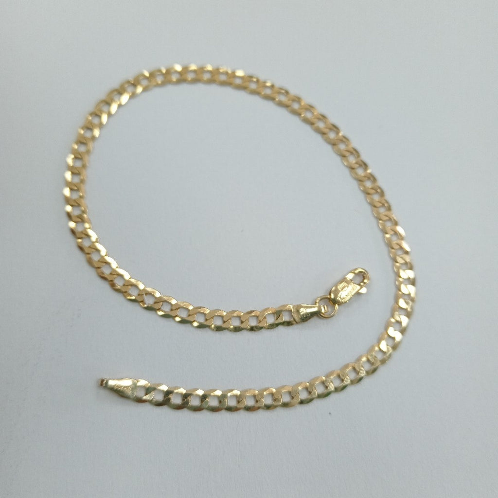 PULSERAS CABALLERO BARBADA AMARILLA ORO 14K 2.8 (NUEVO)