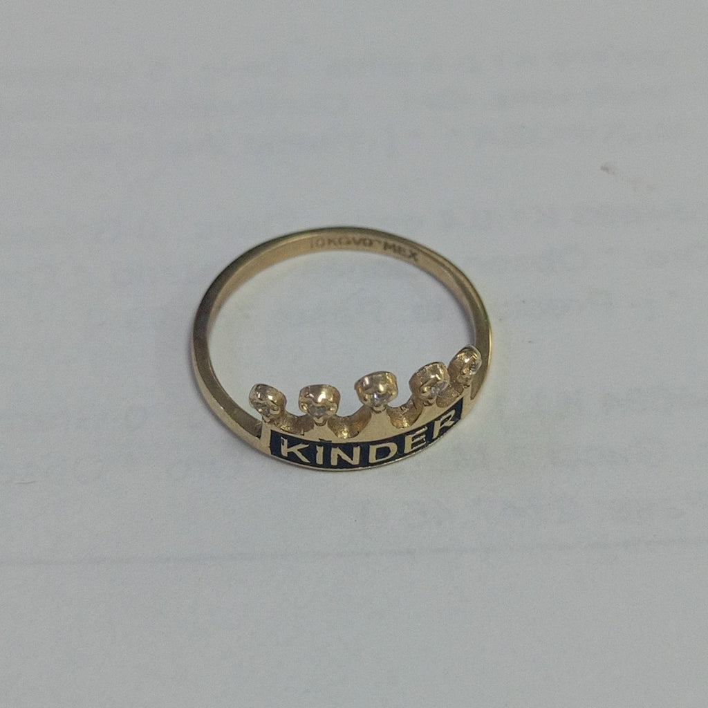 ANILLO DE GRADUACIÓN ORO 10 K 1 GRMS (SEMINUEVO)