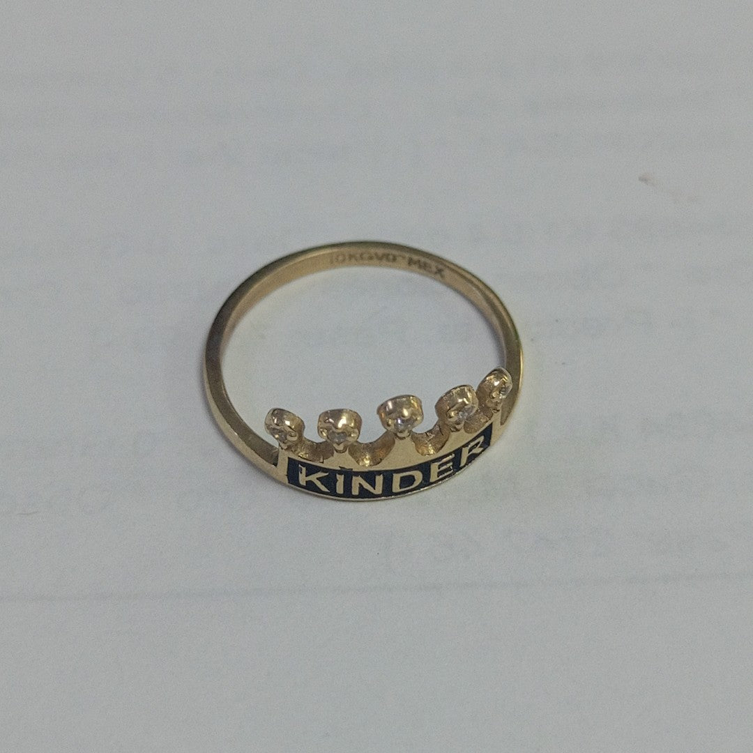ANILLO DE GRADUACIÓN ORO 10 K 1 GRMS (SEMINUEVO)