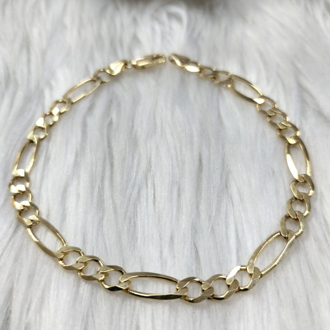 PULSERAS CABALLERO CARTIER 3 1 AMARILLA ORO 14K 7.3 (NUEVO)