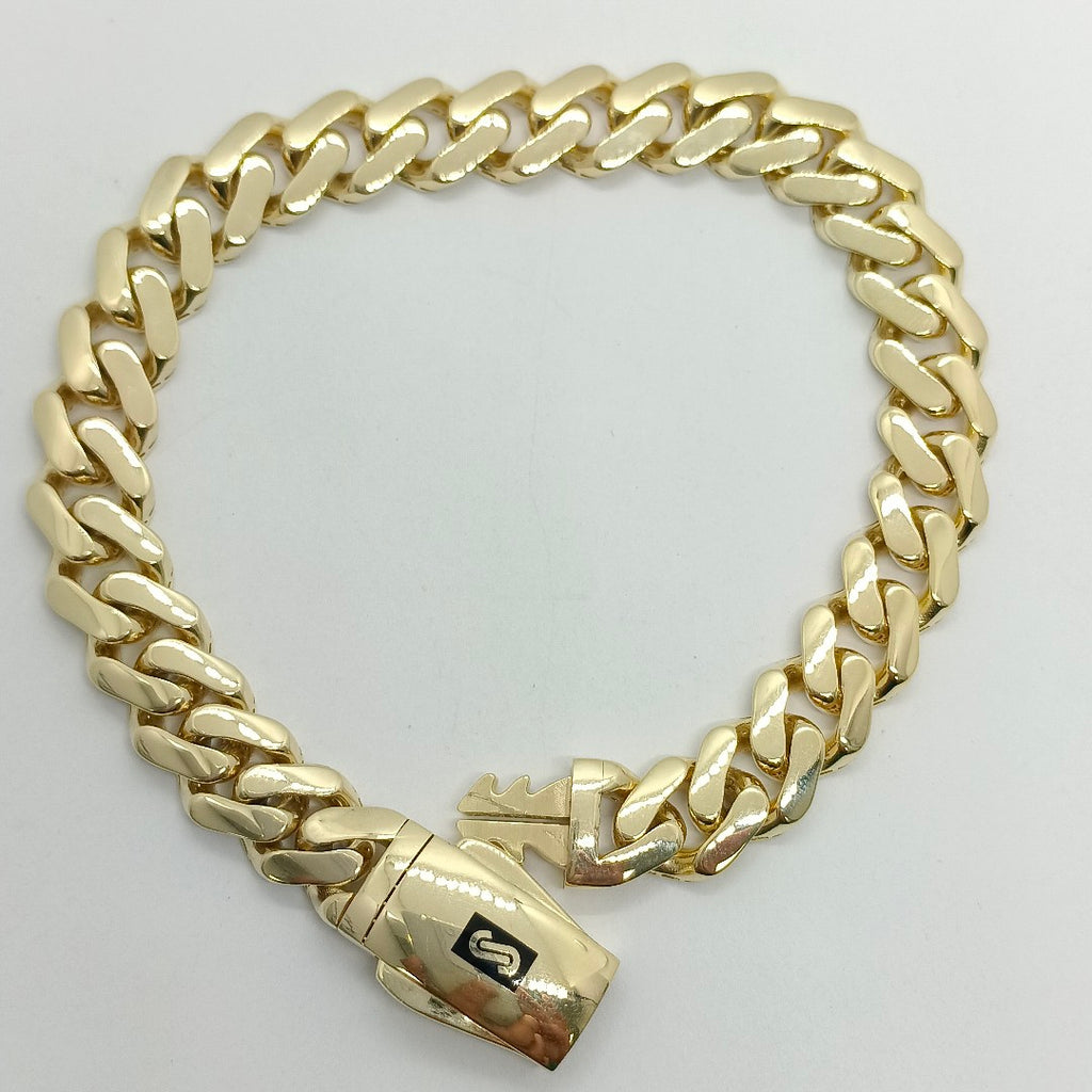 PULSERA CABALLERO MONACO ORO 14K 13.5 (NUEVO)