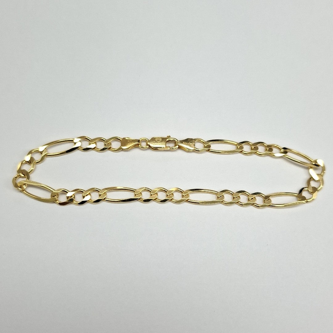 PULSERAS CABALLERO CARTIER 3 1 AMARILLA ORO 14K 7.3 (NUEVO)