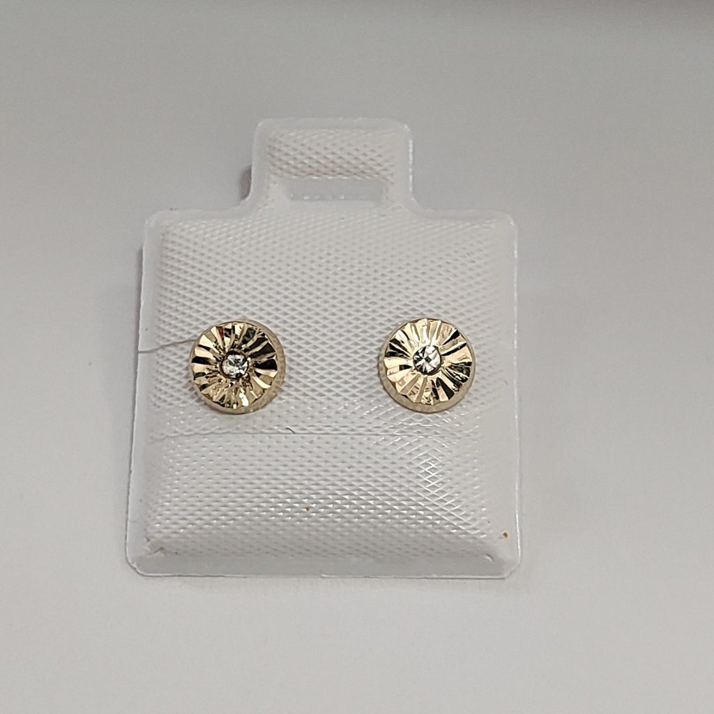 BROQUELES BROQUEL FIG BOTON C CIRCONIA 14K 0.2916 GR (NUEVO)