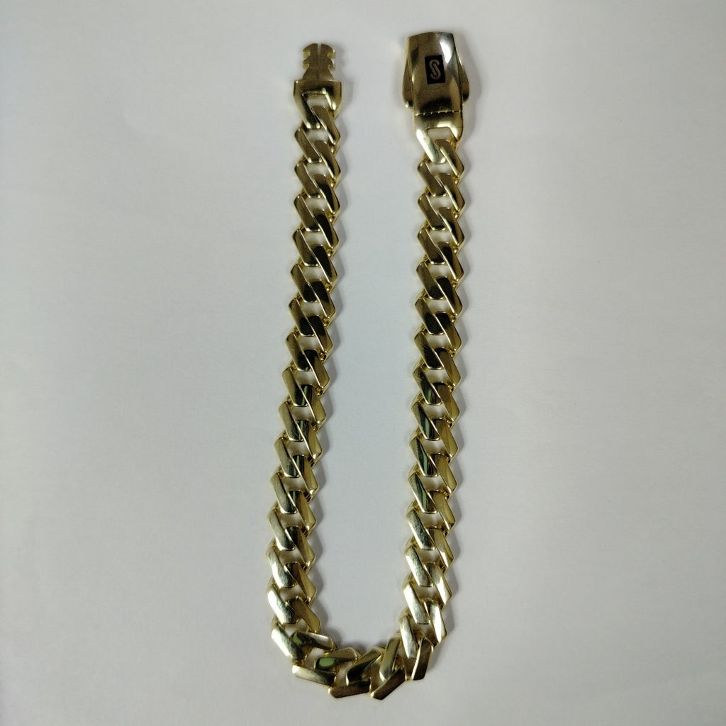 PULSERA CABALLERO MONACO ORO 10K 9.2 (NUEVO)