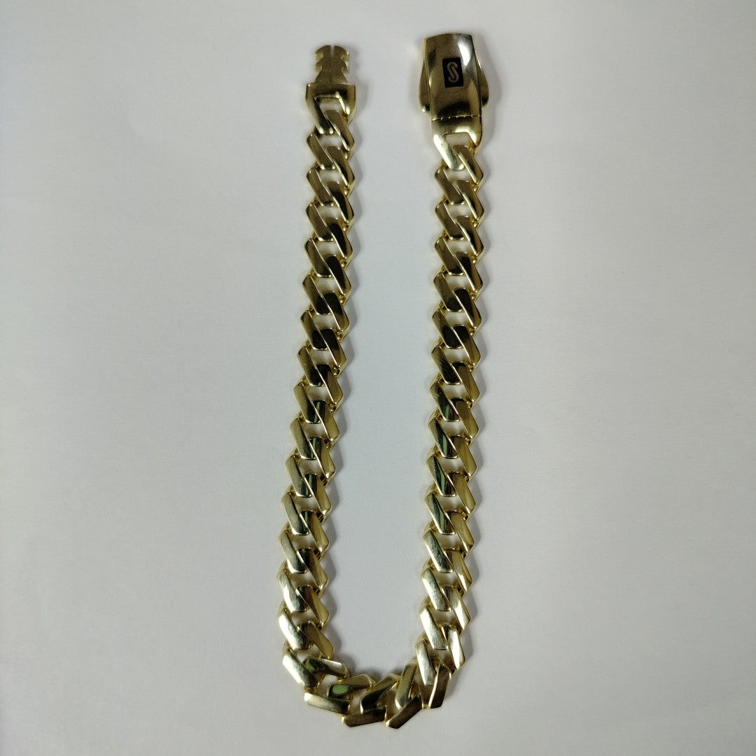PULSERA CABALLERO MONACO ORO 10K 9.2 (NUEVO)
