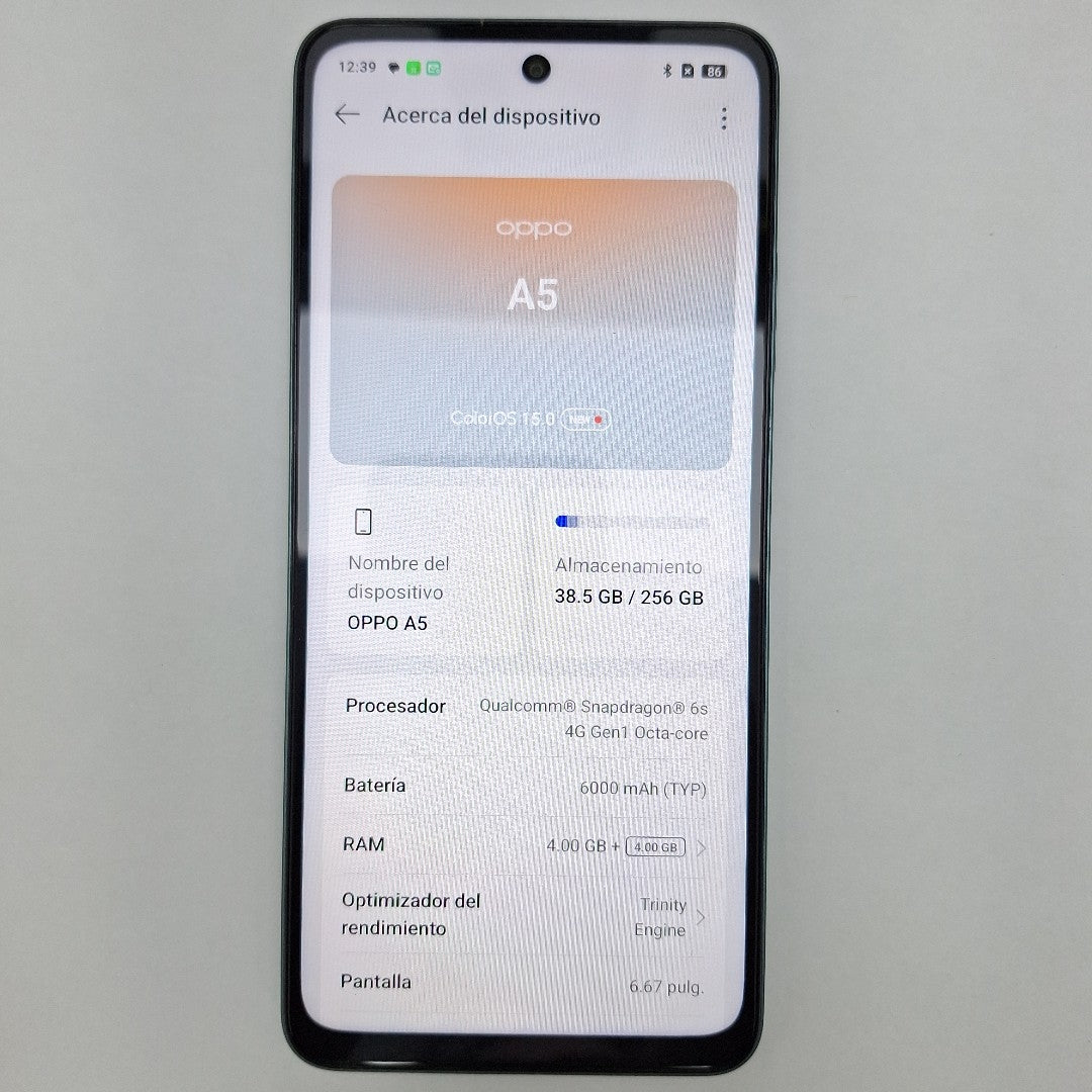 CELULAR OPPO A5 CPH2727 (2025) 256 GB 4 GB RAM (SEMINUEVO)