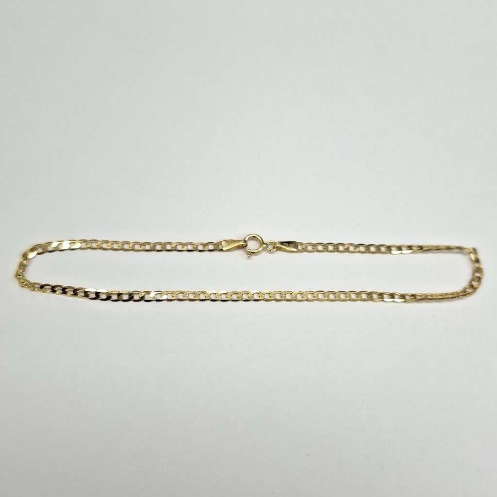 PULSERAS CABALLERO BARBADA AMARILLA ORO 14K 1.6 (NUEVO)