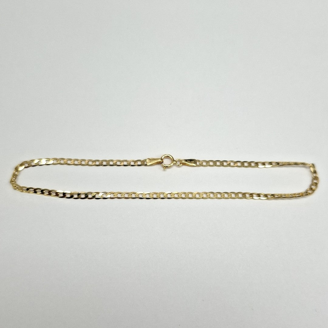 PULSERAS CABALLERO BARBADA AMARILLA ORO 14K 1.6 (NUEVO)