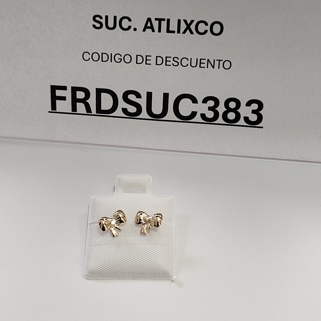 BROQUELES BROQUEL FIG MOÑO C CIRCONIA 14K 0.2441 GR (NUEVO)