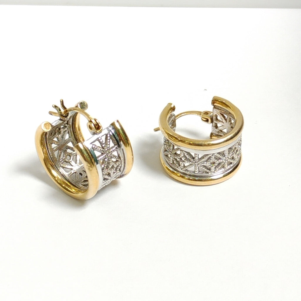 ARRACADAS PAR ORO, ORO BLANCO 14 K 5.8 GRMS (SEMINUEVO)