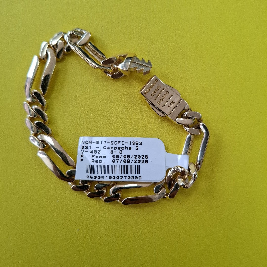 PULSERA MONACO ORO 14K 9.3 (NUEVO)