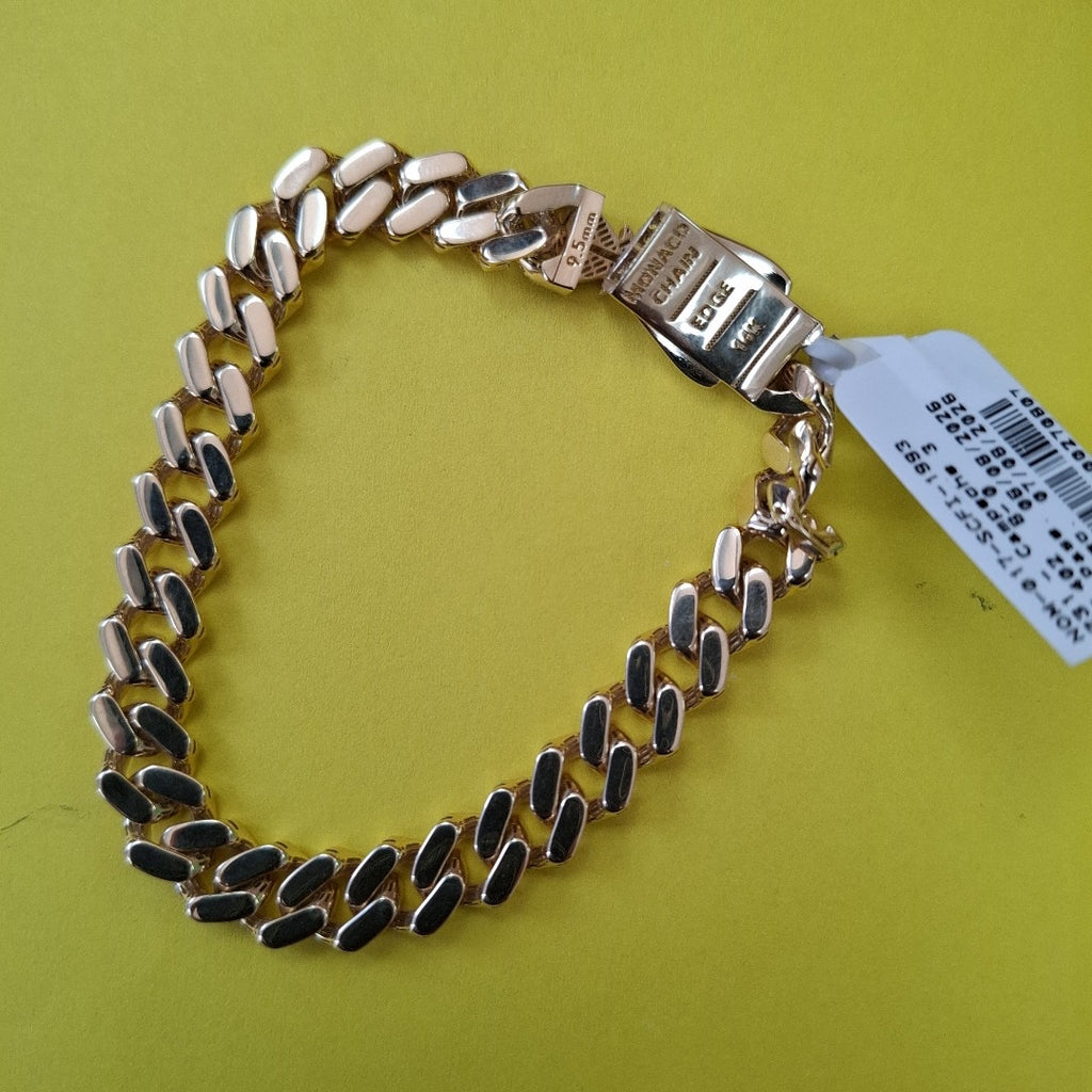 PULSERA CABALLERO MONACO ORO 14K 14.8 (NUEVO)