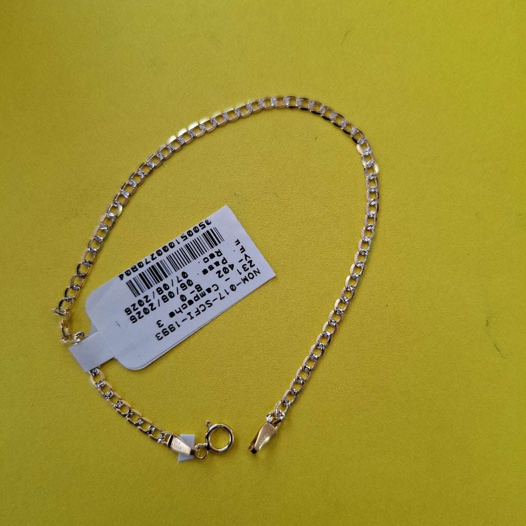 PULSERAS DAMA BARBADA DIAMANTADA ORO 14K 1.5 (NUEVO)