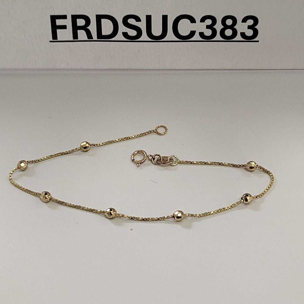 PULSERA ESPECIAL CON BOLITAS 14K 18 CM 1.4 GR (NUEVO)