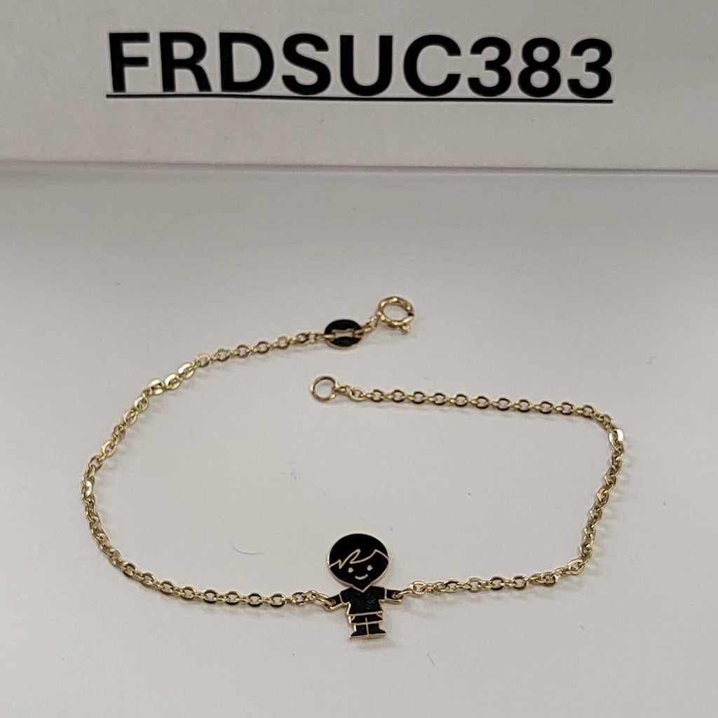 PULSERA TEJIDO ESPECIAL FIG NIÑO 14K 18 CM 1.4 GR (NUEVO)