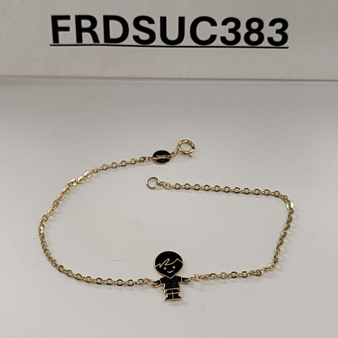 PULSERA TEJIDO ESPECIAL FIG NIÑO 14K 18 CM 1.4 GR (NUEVO)