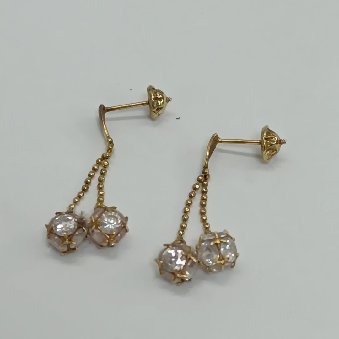 ARETES PAR ORO 14 K 2,10 GRMS (SEMINUEVO)