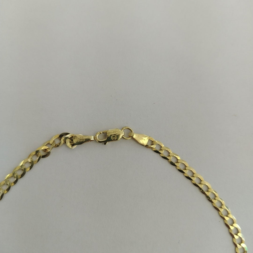 PULSERAS CABALLERO BARBADA AMARILLA ORO 14K 2.7 (NUEVO)