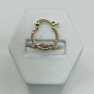 ARETES ARRACADAS COMBINADAS 14K 2 GR (NUEVO)