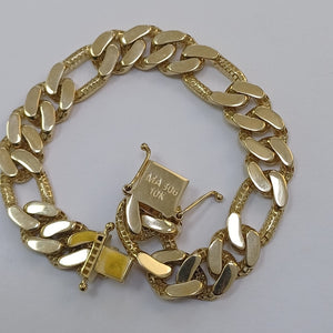 PULSERAS CABALLERO CARTIER 3 1 AMARILLA ORO 10K 14.3 (NUEVO)