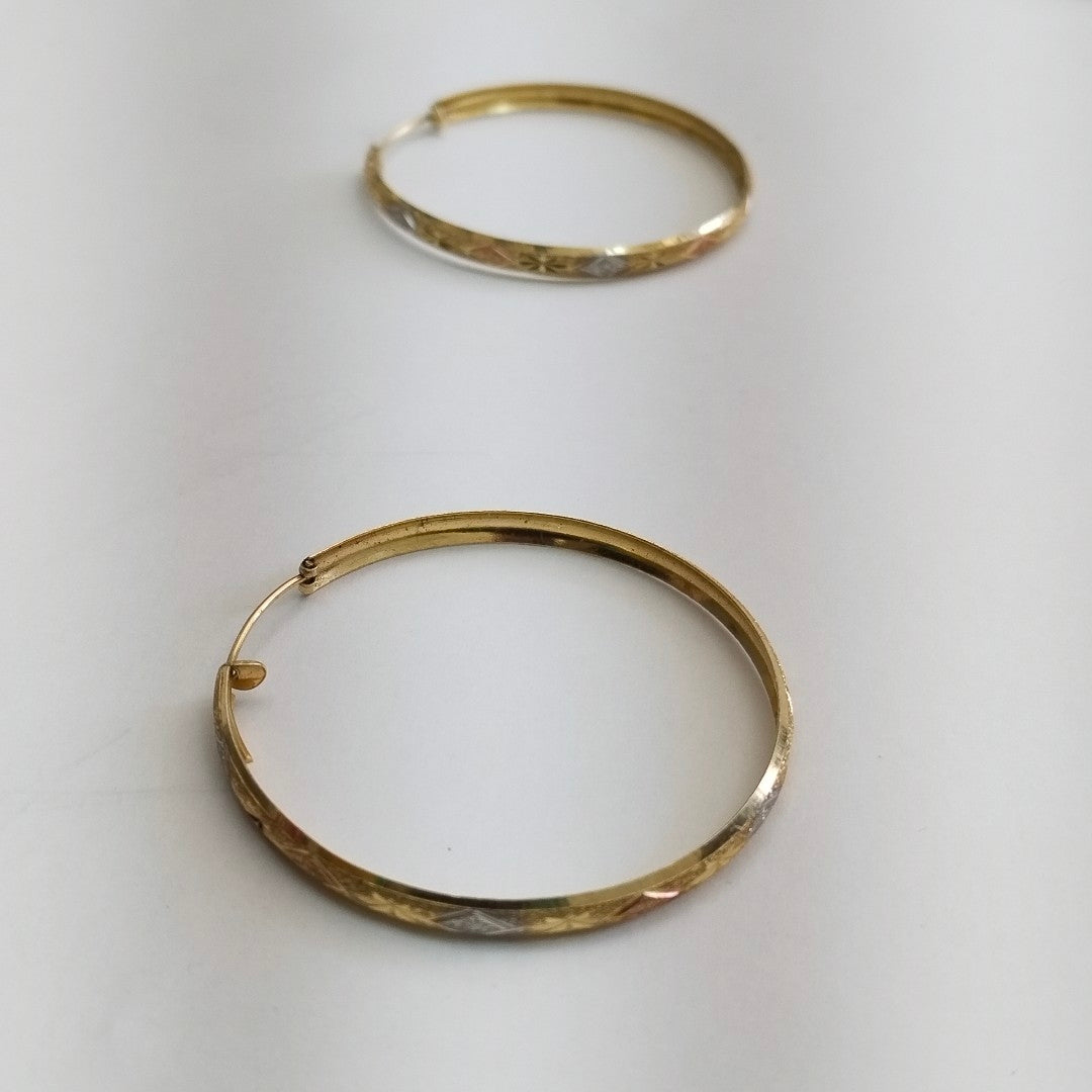 ARRACADAS PAR ORO 14 K 4.4 GRMS (SEMINUEVO)