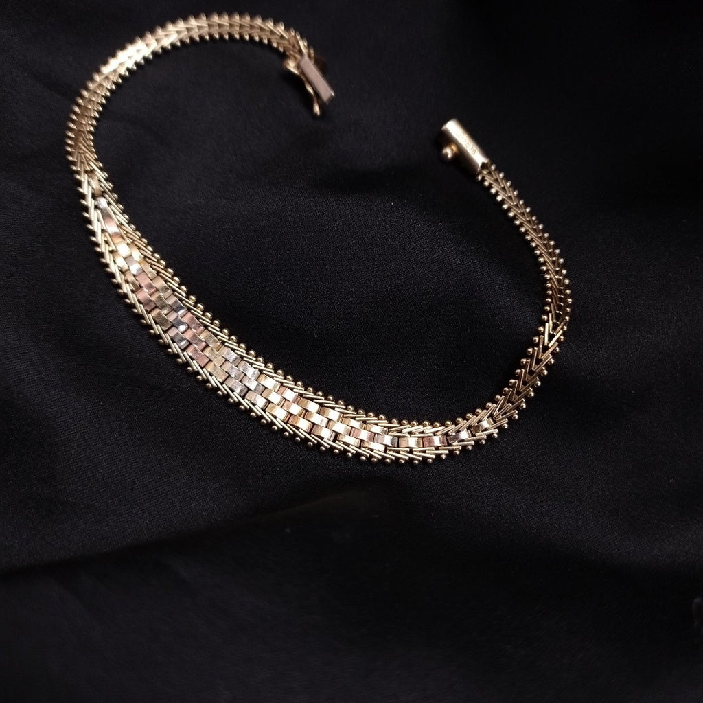 PULSERA ORO COMBINADO 14 K 8,40 GRMS (SEMINUEVO)