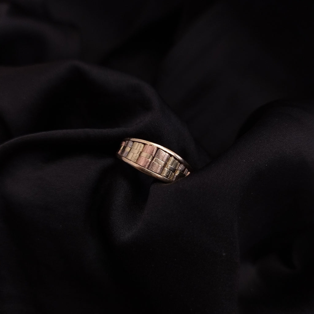 ANILLO ORO COMBINADO 14 K 2,90 GRMS (SEMINUEVO)