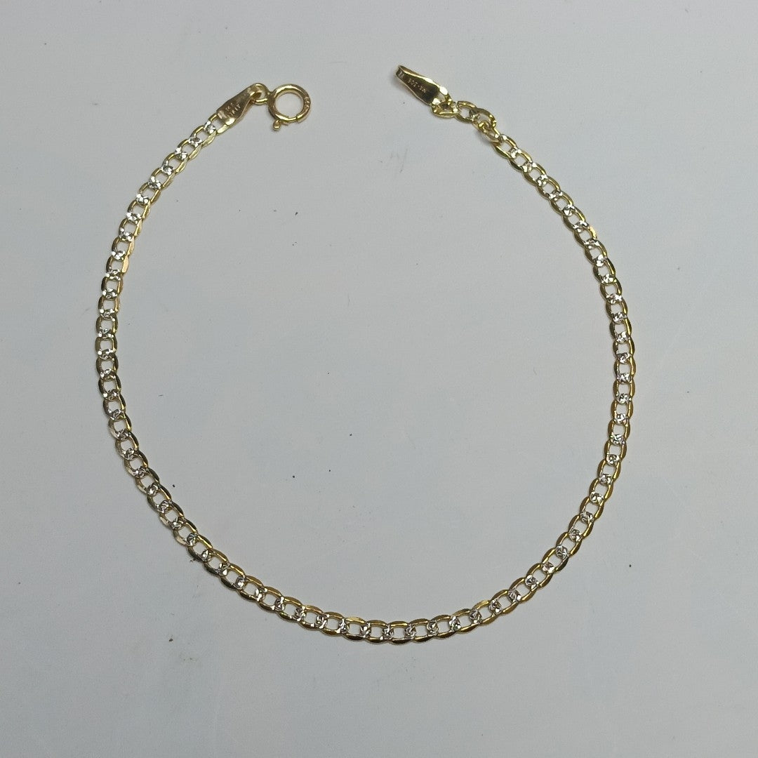 PULSERAS DAMA BARBADA DIAMANTADA ORO 14K 1.5 (NUEVO)