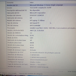 LAPTOP HP 15-FD0231LA (2025) 512 GB SSD 8 GB RAM