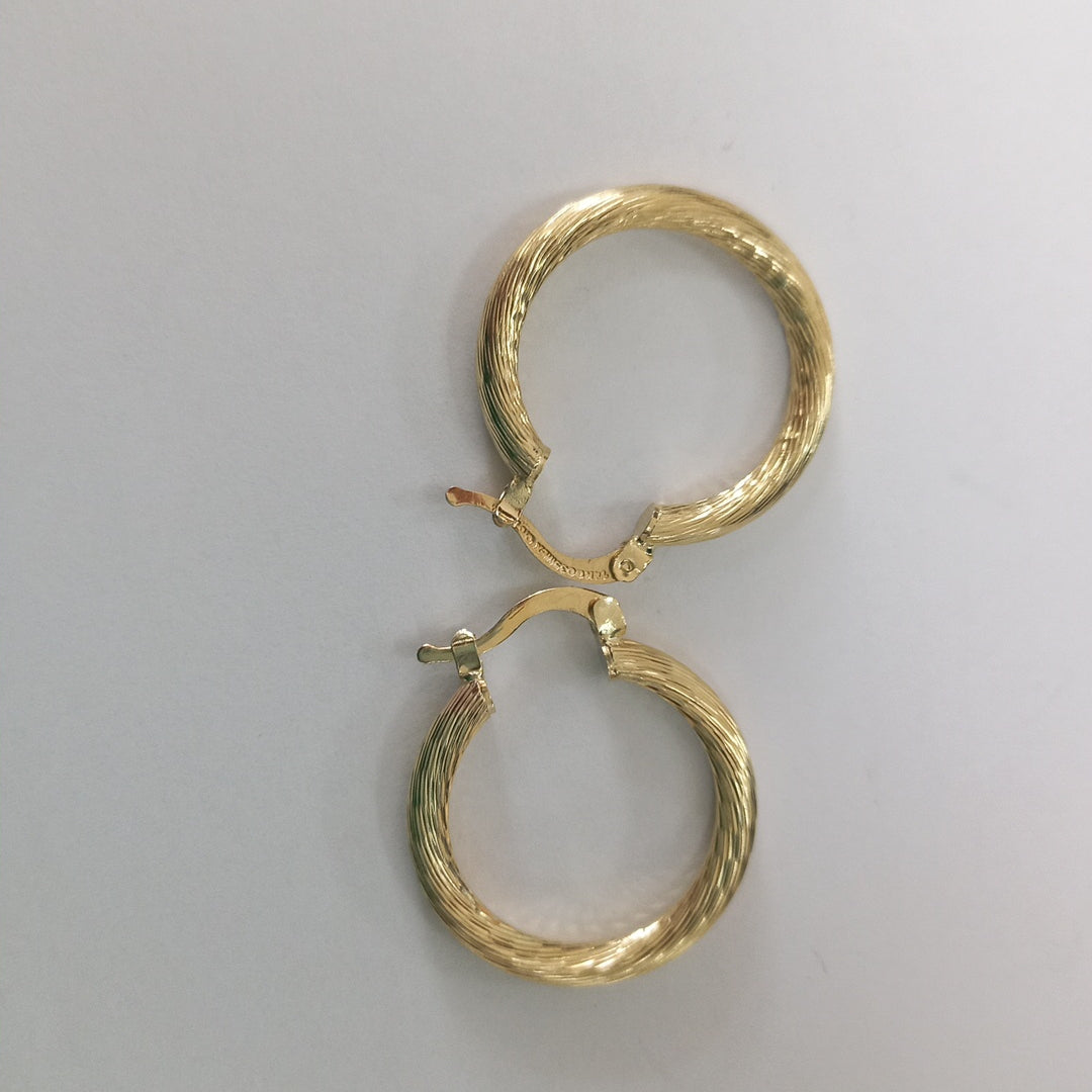 ARETES TEJIDO ARRACADAS ASTRIADAS 14K 2.7 GR (NUEVO)