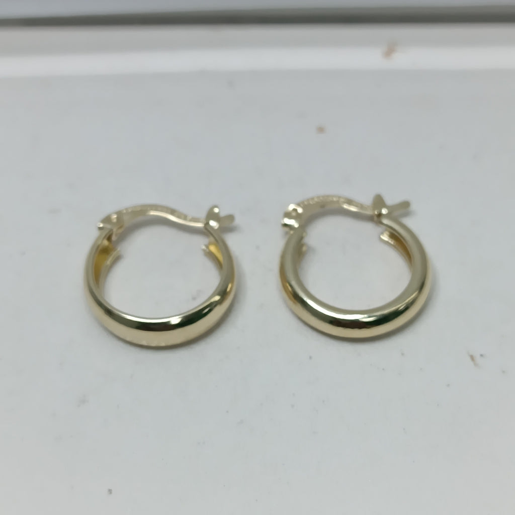ARETES TEJIDO ARRACADAS LISAS 14K 2.2 GR (NUEVO)