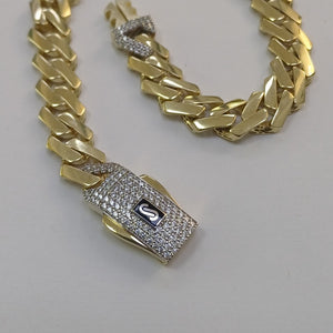 PULSERA CABALLERO MONACO ORO 10K 13.2 (NUEVO)