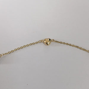 PULSERA ESP CON CORAZONES COMBINADOS 14K 18 CM 1.6 GR (NUEVO)