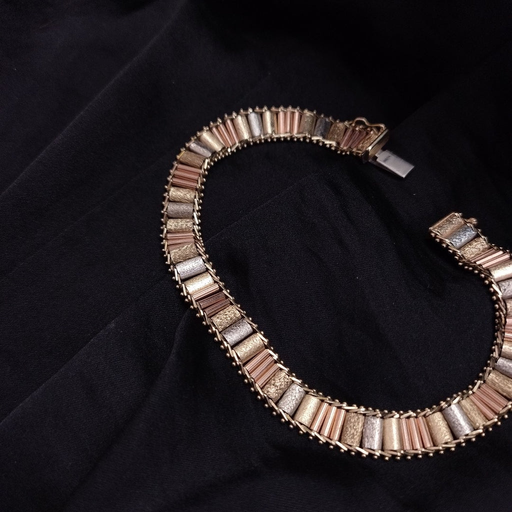 PULSERA ORO COMBINADO 14 K 14.5 GRMS (SEMINUEVO)