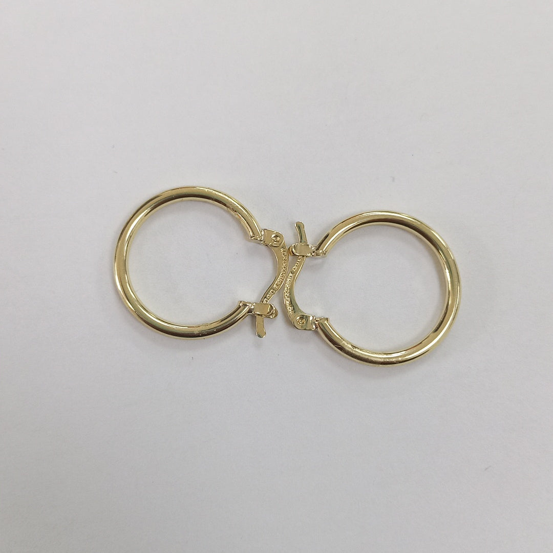 ARETES TEJIDO ARRACADAS LISAS 14K 1.1 GR (NUEVO)