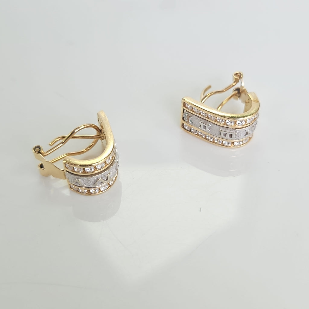 BROQUELES PAR ORO, ORO BLANCO 14 K 7.3 GRMS (SEMINUEVO)