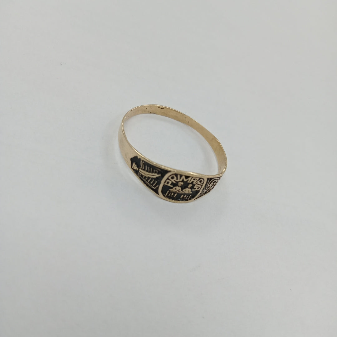 ANILLO DE GRADUACIÓN ORO 10 K 0,90 GRMS (SEMINUEVO)