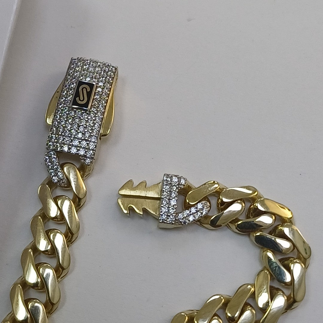 PULSERA MONACO ORO 10K 9 (NUEVO)